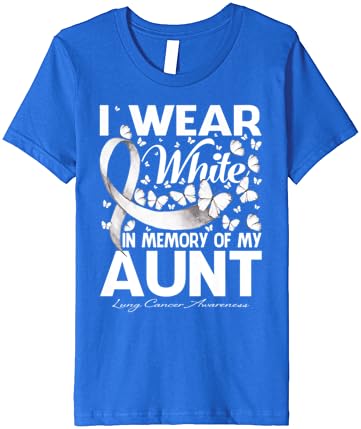 Јас Носам Бели Во Меморијата На Мојата Тетка На Белите Дробови, Рак На Свеста Премиум T-Shirt