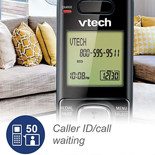 VTech CS6719-16 DECT 6.0 Телефон со Caller ID/Повик на Чекање, 1 Cordless мобилен Телефон, Црвена