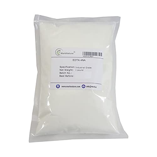 MarkNature Disodium EDTA, EDTA 4NA Ethylenediaminetetraacetic Киселина Tetrasodium Сол,Индустриски Одделение (1 Фунта)
