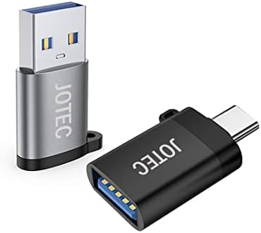 USB C до USB Адаптер(2pcak), Jotec USB C Адаптер USB 3.0 Машки да USB C Женски, USB C Машки да USB 3.0 Женски Адаптер Компатибилен