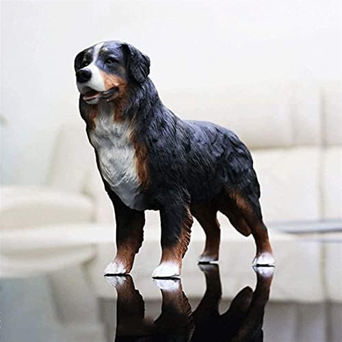 JQDMBH Реални Куче Модел,Симулација Куче Играчка Куче Фигурини 18.5x7x15cm Симулација Куче Стои Претставуваат Куче Модел на Автомобил