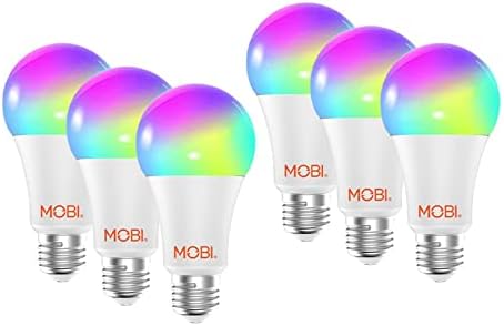 Smart LED Сијалица 6-Pack Smart Wi-Fi LED Сијалица; MOBI Мулти-Боја се Менува LED Сијалица за Дома; Спална соба