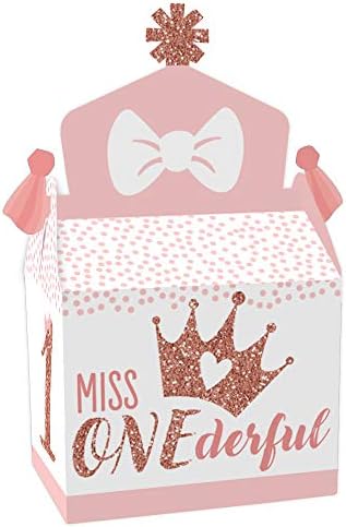 Големата Точка на Среќа 1-ви Роденден Малку Пропушти Onederful - Третираат Кутија Партија Услуги - Девојка Првиот Роденден Goodie
