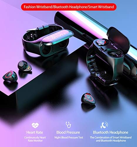 M1x Двојна Употреба SmartWatch & Earbuds BT 5.0 Sync, HiFi Музика w/Магнетни Полнење Случај, BPM, на Крвниот Притисок, Pedometer