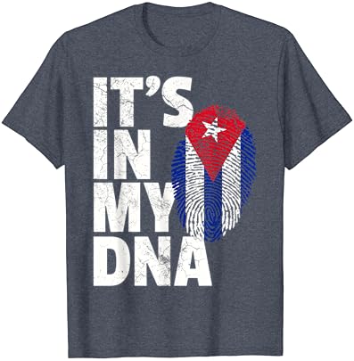 ТОА Е ВО МОЈАТА ДНК Куба Знаме Кубанската Гордост Mens Женска Подарок Ретро T-Shirt