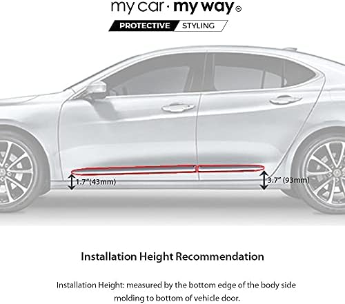 мојот автомобил мојот начин Светла Хром Тело Страна Калапи Уреденост (Одговара) Акура TLX 2014-2020 | Луксузен Вратата Заштита! |