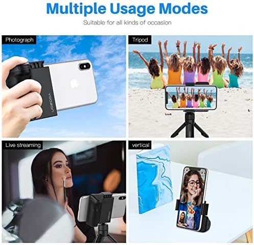 Yoozon Bluetooth Телефон Tripod,Мини Selfie Стап Tripod Застане на Држачот за Глава на Стандардни Завртки Адаптер со Безжичен Далечински