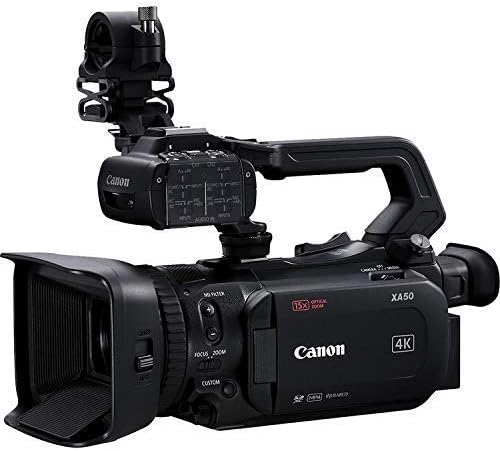 Canon XA50 Професионални UHD 4K видео камера (3669C002) W/Дополнителна Батерија, Мека Поместена Торба, 64GB Мемориската Картичка,