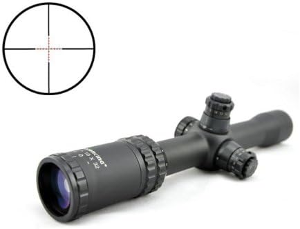 Visionking Пушка Опсег 2.5-10x32 Riflescopes за Осветлени Широк Агол Zielfernrohr (Црна)