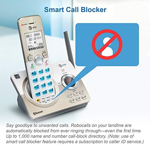 AT&T DL72219 DECT 6.0 2-Телефон Cordless Телефон за Почетниот со Поврзете на Ќелијата, забрана за повици, 1.8 позадинско осветлување