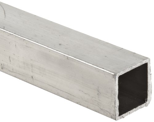 6063 алуминиум-T52 Квадратни Цевки, ASTM B221, 3/4 x 3/4, 0.065 Ѕид, 84 Должина