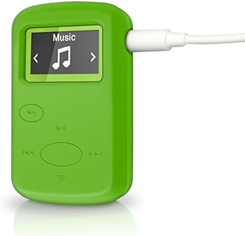 iGadgitz U4293 Силиконски Гел за Кожата Покрие Случај Компатибилен со Sandisk Sansa Клип Џем MP3 SDMX26-008G (2015) - Зелена