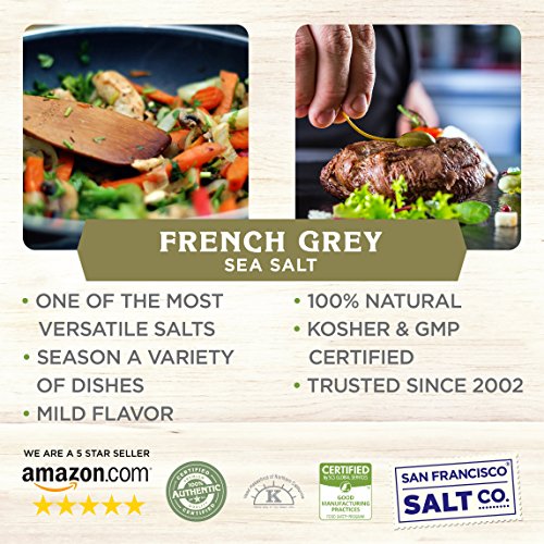 Француски Сива Морска Сол 5 lb. Торба парична Казна Жито - Sel Gris од Сан Франциско Сол Компанија
