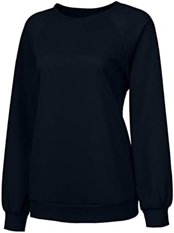 Жените Т Кошули Секојдневен Лабава Дуксери Pullover Чиста Боја Блуза Блузи Creweneck Лесни Секојдневен Sweatshirt