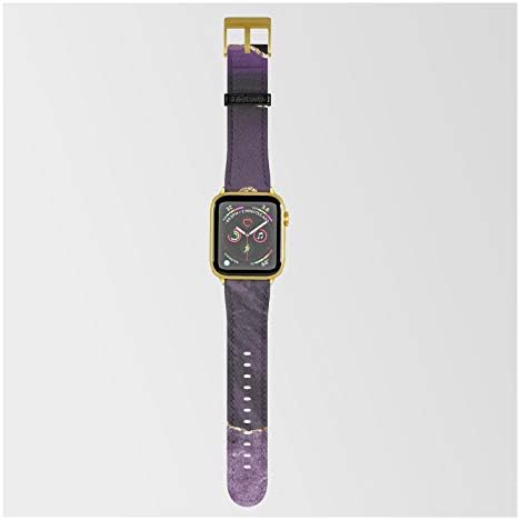Ахат Пурпурна Златен Сјај Дизајн со Мед Дизајн Студиото на Smartwatch Бенд Компатибилен со Јаболко