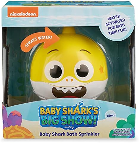 WowWee Бебе Ајкула е Голема Шоу! Бања Sprinkler и Вода Играчка – Детска Бања Играчки (Бебе Ајкула), Жолта