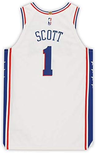 Мајк Скот Philadelphia 76ers Играч-Издадени 1 Белиот Дрес од 2019-20 НБА Сезона - Големина 52+4 - MLB Игра се Користи Дресови