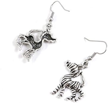 100 Парови Накит Одлуки Антички Сребрен Тон Earring Материјали Куки Наоди Шарм V8LI3 Зебра Коњ