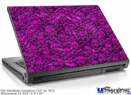 uSkins Лаптоп Кожата (Среден) - Розова Коските на Черепот
