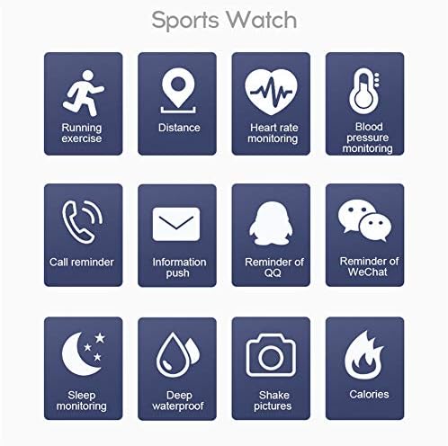 WESSD Smart Watch Bluetooth, Водоотпорен Боја Целосен Екран на Допир за Фитнес Тракер, отчукувањата на Срцето Крвен Притисок Следење
