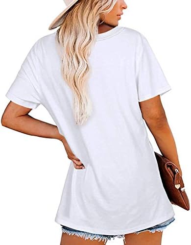 Блузи, за Жени, Женска Секојдневен Лето O Деколте, T-Shirt Печатени Блуза Кратко Sleeve Кошула Туника Врвот