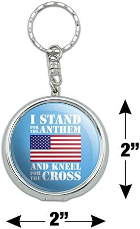 ГРАФИКА и ПОВЕЌЕ Стојам за Знамето Клекнете Крстот САД Американското Знаме Патриотски Преносни Патување Големина Џеб Чанта Ashtray