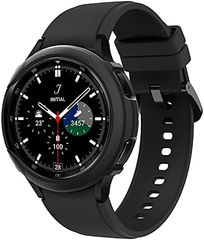 Spigen Течен Воздух Оклоп Наменета за Samsung Галакси Watch 4 Класичен Случај 46mm (2021) - Мат Црна