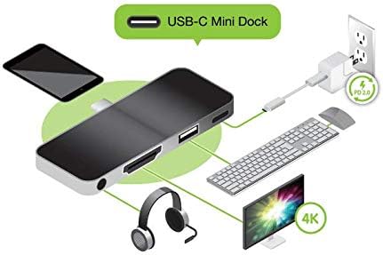 IOGEAR Патување Про USB-C Мини Dock - GUD3C460