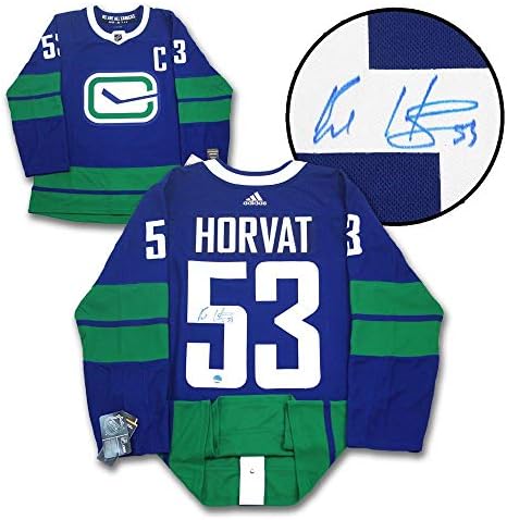 Bo Horvat Ванкувер Canucks Потпишан Стап Логото Alt Adidas Џерси - Autographed NHL Дресови