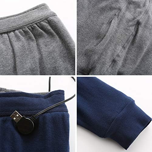 BININBOX Мажите Термички долна облека Панталони USB Загрева Топло Памук Долги Панталони Leggings Bottoms