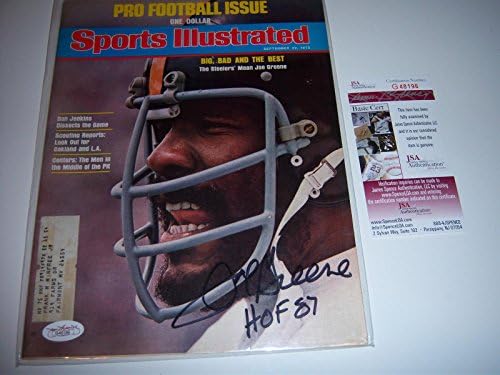 Џо Грин Питсбург Steelers Jsa/грб Потпишан Спорт Ѕ - Autographed МАК Списанија