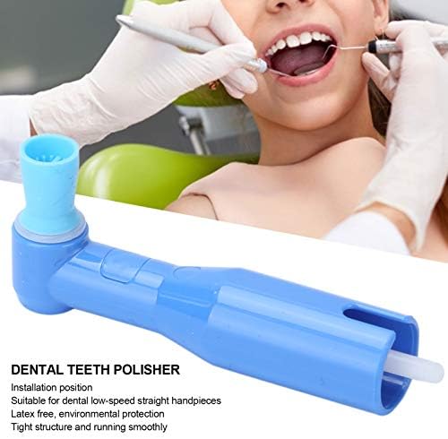 100pcs / Кутија Расположливиот Стоматолошки Заби Whitener, Усни Устата Белење Полирање Додаток(Сина)
