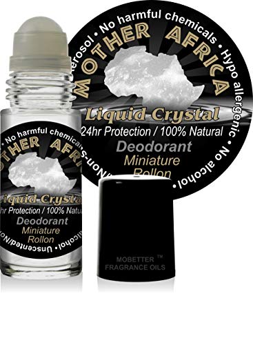 Мајка Африка Liquid Crystal Deodorant 1oz Rollon Патување Природна Големина