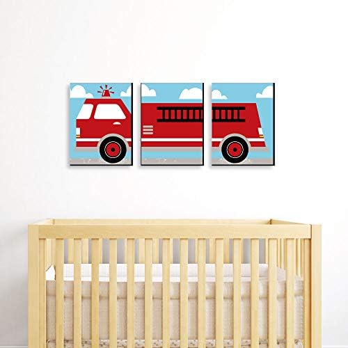 Големата Точка на Среќа Отказ До Оган Камион - Пожарникар Firetruck Расадник Ѕид Уметност и Детска Соба Декорација - Подарок Идеи