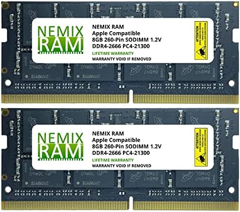 NEMIX RAM меморија, 16GB Меморија Надградба на Полнење (2x8GB) PC4-21300 DDR4 2666MHz SODIMM Компатибилен за Apple iMac Средината