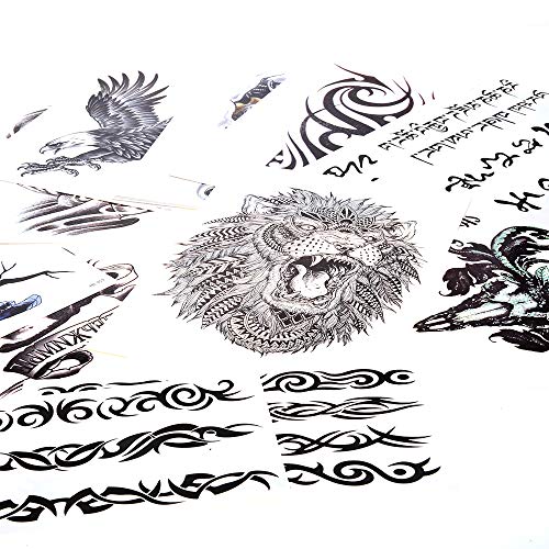 PowerTRC Лажни Привремено Тело И Арм Тетоважи | 16 Листови На Животни, Симболи, И Уникатни Дизајни Привремени Тетоважи