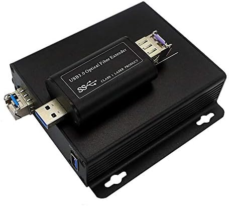 Transwan USB 3.0 Оптички Влакна Extender 250 Метри (820 FT) Над 1 core Single-Mode Влакна со Bi-Directional 10G SFP, Поддршка Супер