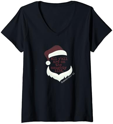 Женска Дедо Сите Y ' All Се На Непослушен Листа Јужниот Дел На Христијанската V Деколте, T-Shirt