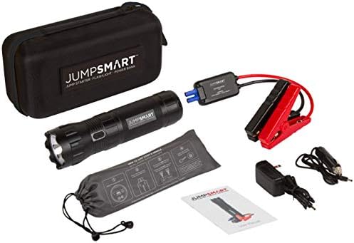 JumpSmart Преносни Автомобил Скок Стартер Моќен 37000 mWh Литиум Батерија 400A Врв 12V (До 8-Цилиндричен, 5.0-Литарски), 4-Режим
