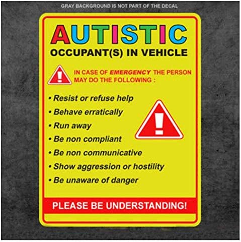 COLIBYOU со Аутизам систем за заштита на патниците во Возилото - Налепница Decal Аутизам Свеста автомобил Камион Прозорецот