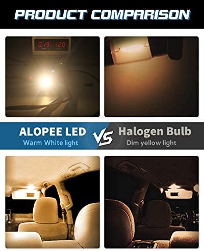 ALOPEE 6418 LED Сијалица 36mm(1.42) Festoon Топло Бела 3000K 6SMD 3020 Чипови, Не-Поларитетот Грешка Слободни 4410 DE3423 C5W LED
