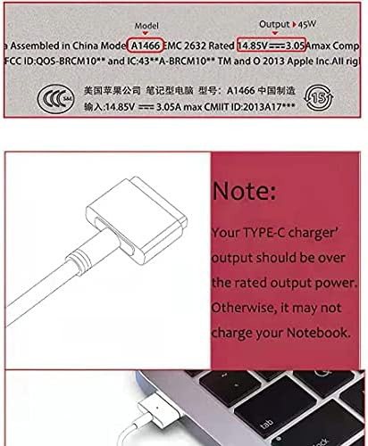 USB C Магнетни Полнење Кабел(Т Глава), 45w 60w 85w за Mac-Book Pro/Mac-Книга Air 11 13 15 По 2012 година