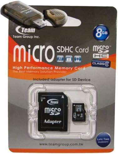 8GB Турбо Класа 6 MicroSDHC Мемориска Картичка. Висока Брзина За HTC Чиста AT&T 8 Одат Навалите 2 Доаѓа со бесплатен SD и USB Адаптери. Живот Време Гаранција