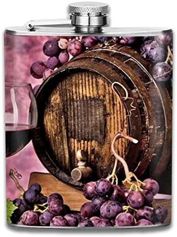 Овошје Грозје Црвено Вино 7 мл Колба за Алкохол, од не ' Рѓосувачки Челик Течење Доказ Хип Колба за Пиење на Алкохол, Рум и Виски