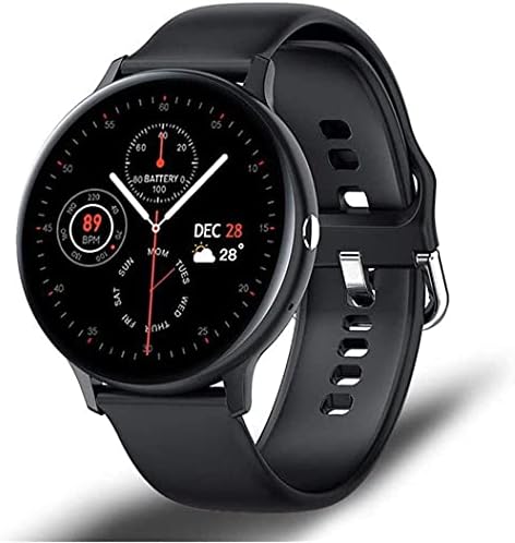 Новиот Bluetooth Повик Smart Watch Мажи Жени го Спортскиот Режим за отчукувањата на Срцето и Крвниот Притисок Следење на Активност Smartwatch (Боја : Челик Црна)-Челик Црна