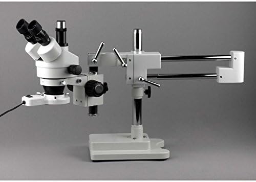 AmScope СМ-4TPZ-FRL-3M Дигитален Професионален Trinocular Стерео Зум Микроскоп со Истовремено се Фокусира на Контрола, WH10x Eyepieces,