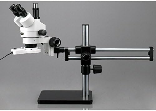 AmScope СМ-5TX Професионални Trinocular Стерео Зум Микроскоп, WH10x Eyepieces, 3.5 X-45X Зголемување, За 0,7 X-4.5 X Зум Цел, Амбиентална