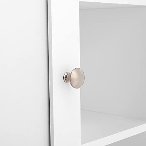 SSLine Модерна Бела Бања Ѕид Кабинет со Огледало Врата, Дрвени Медицина Кабинет Ѕид-Монтирани Кујна Складирање Кабинети Простор за