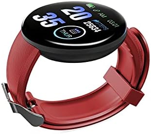 hhscute Smart Watch Спиење Фитнес Водоотпорен Види за iOS, 1.44 Инчен Надгради Екран Паметни Часовници за Мажи Жени (Црвено)