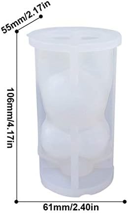 EORTA 3D Срцето Свеќа Мувла Акрилна Пластика Колона Свеќа Алатка за Правење рачно изработени Калап Сапун за DIY Занаети Глина Бања